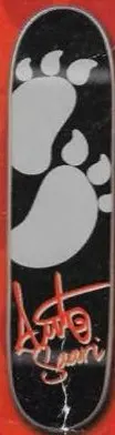 Flip Saari Paw Prints deck in the Flip Catalog 1999 Back To School