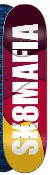 Sk8mafia OG Logo Overlap (Maroon and Gold) deck in the HLC Distribution 2019