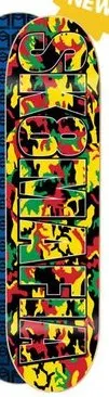 Sk8mafia OG Logo Rasta Camo deck in the HLC Distribution 2019