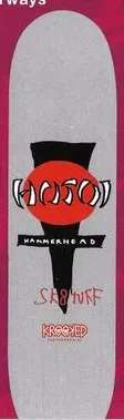 Krooked Hosoi Sk8 Tuff (Grey) deck in the Krooked 2003 Catalog