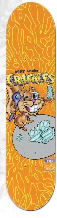 Media Hirata Food Chain deck in the Media Skateboards Spring 2003 Catalog