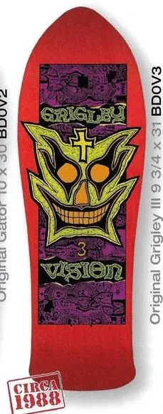 Vision Street Wear Original Grigley III deck in the Select Distribution 2002