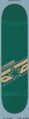 Brigade Itkonen Star Logo (Green) deck in the Skate One 2000 Fall Catalog