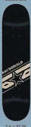 Brigade Macdonald Star Logo (Black) deck in the Skate One 2000 Fall Catalog
