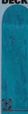 Powell Peralta Mini-Logo (Blue stain) deck in the Skate One 2000 Fall Catalog