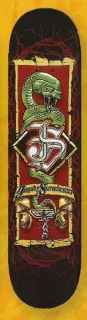 Brigade Sarmiento Viper Crest deck in the Skate One 2001 Summer Catalog