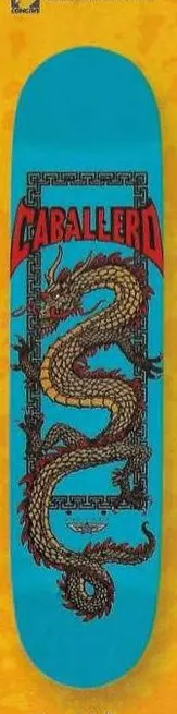 Brigade Caballero Chinese Dragon deck in the Skate One 2001 Summer Catalog