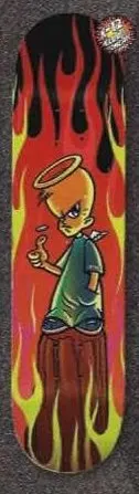 Powell Peralta Fire Angel deck in the Skate One 2001 Summer Catalog