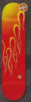 Powell Peralta Red Flames deck in the Skate One 2001 Summer Catalog