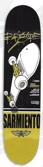 Brigade Sarmiento Skateboard deck in the Skate One 2002 Spring