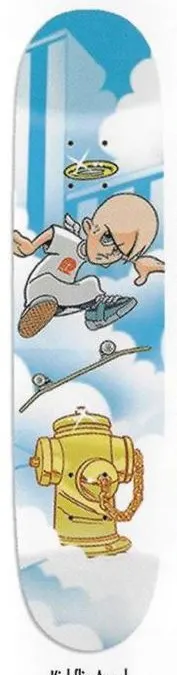 Angel Boy Kickflip Angel deck in the Skate One 2002 Summer Catalog