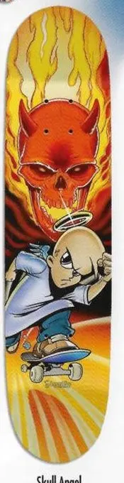 Angel Boy Skull Angel deck in the Skate One 2002 Summer Catalog