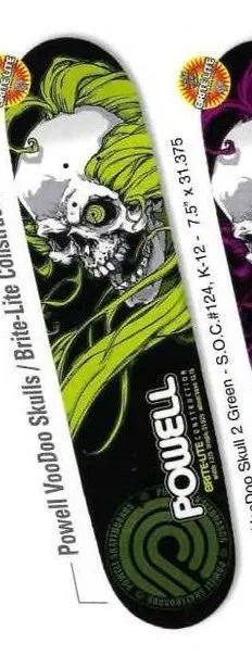 Powell Peralta VooDoo Skull 2 (Green) deck in the Skate One 2003 Summer Catalog