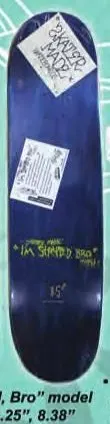 Skater Made I'm Strapped, Bro (Blue) deck in the Skater Made 2017 Catalog
