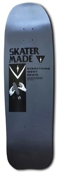 Skater Made Everything Went Skate (Black, shaped) deck in the Skater Made 2018 Catalog