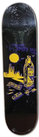 Skater Made I'm Strapped Bro (Black) deck in the Skater Made 2018 Catalog