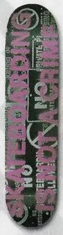 Crime Crime Stencil deck in the South Shore Distributing 2004 Fall