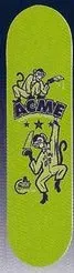 Acme Swingers Logo deck in the South Shore Distributing 1999 Spring