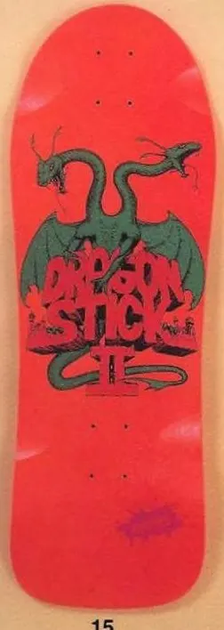 Kryptonics Dragon Stick II deck in the Sure Grip International 1985