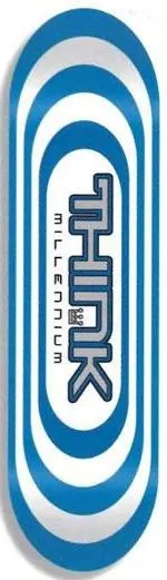 Think Rings deck in the Think Skateboards 1997