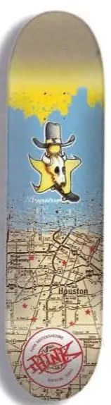 Think Houston (Travel Series) deck in the Think Skateboards Catalog 2000 Summer