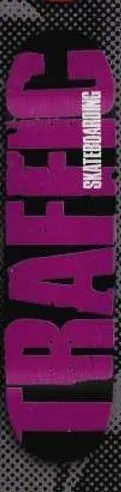 Traffic Presstype Logo (Purple) deck in the Traffic Skateboards 2008 Product Update