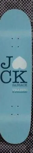 Traffic Sabback Jack of Hearts (Blue) deck in the Traffic Skateboards 2008 Product Update