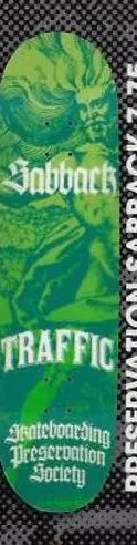 Traffic Sabback Preservation deck in the Traffic Skateboards 2008 Product Update