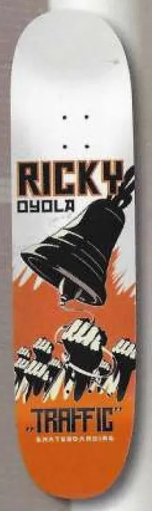 Traffic Oyola Ricky Poster deck in the Traffic Skateboards 2008 Spring