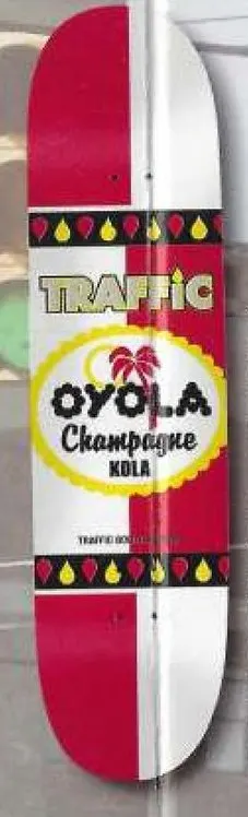 Traffic Oyola Ricky Bodega deck in the Traffic Skateboards 2008 Spring