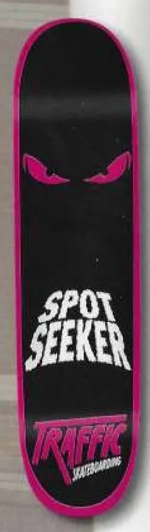 Traffic Spotseeker (Pink) deck in the Traffic Skateboards 2008 Spring