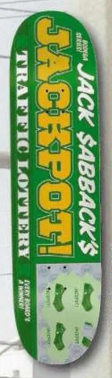 Traffic Sabback Jack Bodega deck in the Traffic Skateboards 2008 Spring