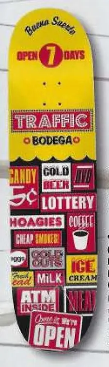 Traffic Team Bodega deck in the Traffic Skateboards 2008 Spring