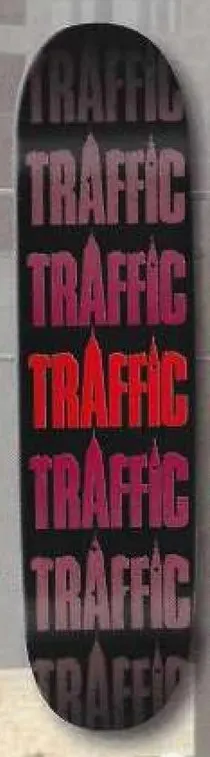 Traffic Buildings Logo (Red) deck in the Traffic Skateboards 2008 Spring