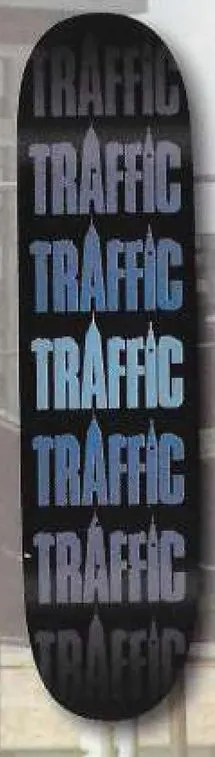 Traffic Buildings Logo (Blue) deck in the Traffic Skateboards 2008 Spring