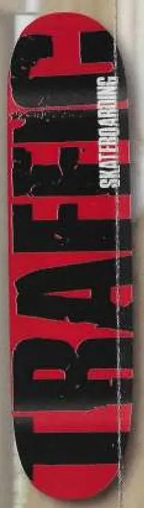 Traffic Presstype Logo (Red) deck in the Traffic Skateboards 2008 Spring