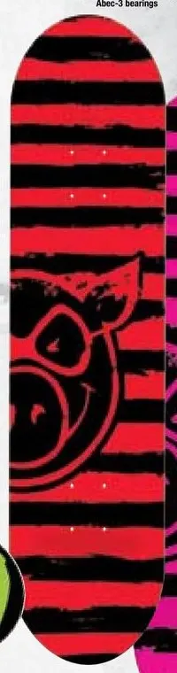Pig Punk Stripe (Red) deck in the Tumyeto Catalog 2006 Spring