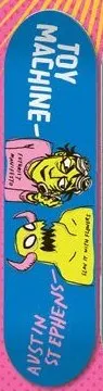 Toy Machine Stephens Talking Heads deck in the Tum Yeto Spring 2009 catalogue