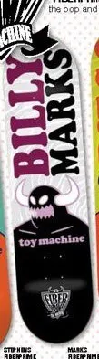 Toy Machine Marks Fiberprime deck in the Tum Yeto Spring 2009 catalogue