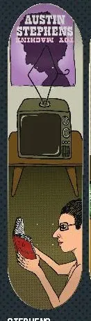Toy Machine Stephens TV deck in the Tum Yeto Spring 2010 catalogue