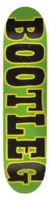 Bootleg Rip-Off Logo (Black/Green) deck in the VK Skate Distribution 2003