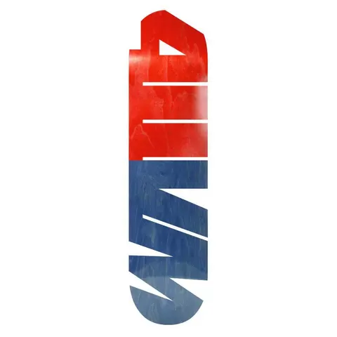 411VM Logo Cut Out Red/Blue - (Not Skateable Die Cut) deck