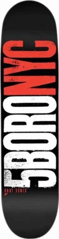 5Boro Letterpress Logo Black/Red deck