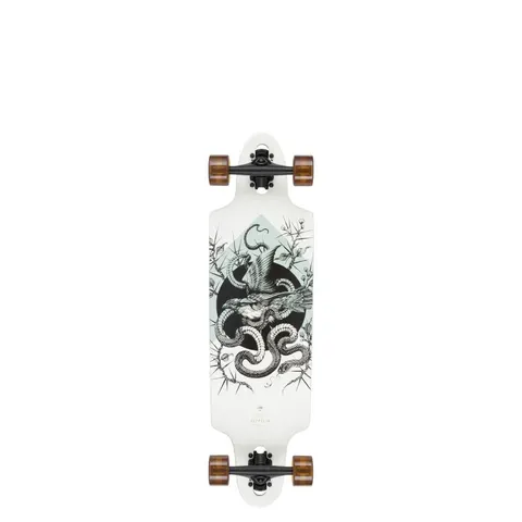Arbor Bamboo Zeppelin Drop Through White/Black Cruiser deck