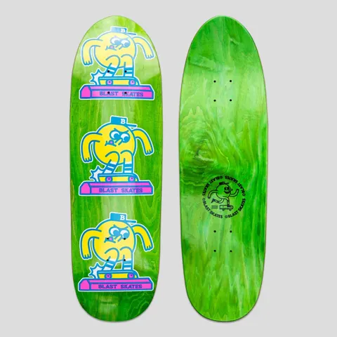 Blast Curb Club Shaped (Green Stain) deck