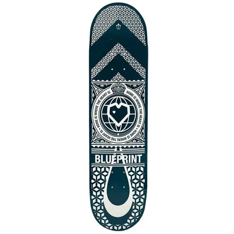 Blueprint Home Heart Navy (Silver) deck