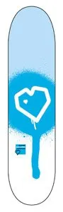 Blueprint Spray Heart – blue/white deck