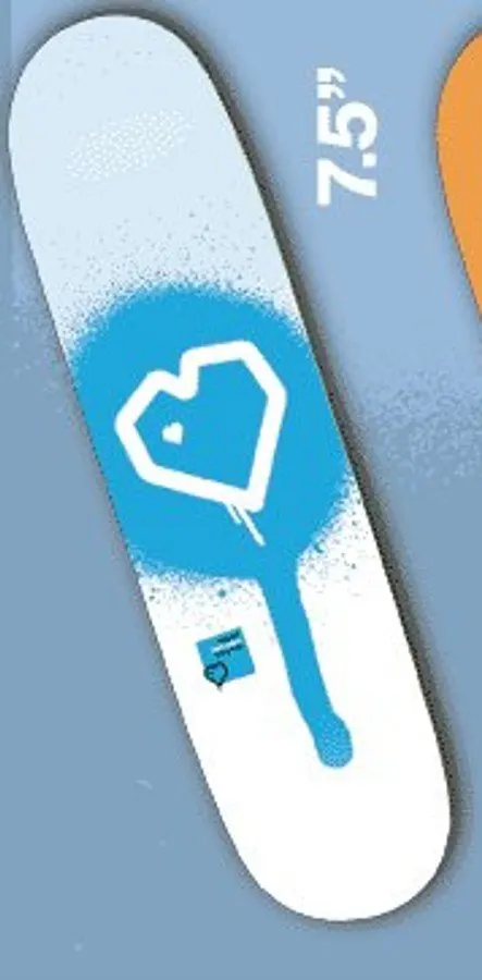 Blueprint Spray Heart Team Edition (2004) – light blue/white deck