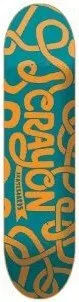 Crayon Logo deck – new colourway (teal/gold) deck