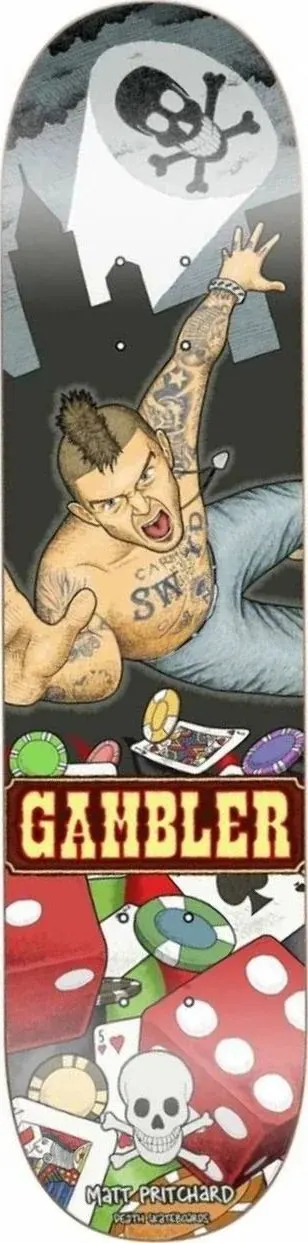 Death Skateboards Matt Pritchard Gambler Supervillain deck